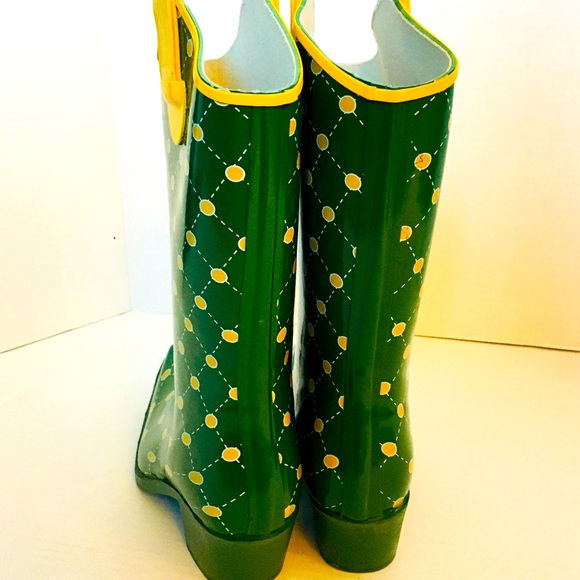 Stadium Stompers Cowgirl Rain Boots- Packers/Ducks - Picture 2 of 5